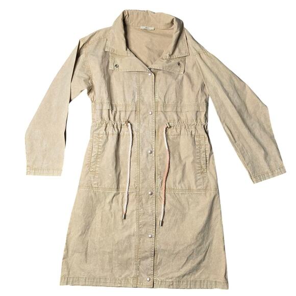 Sessun Tan Trench Coat W/ Drawstring Size: S - Picture 1 of 5